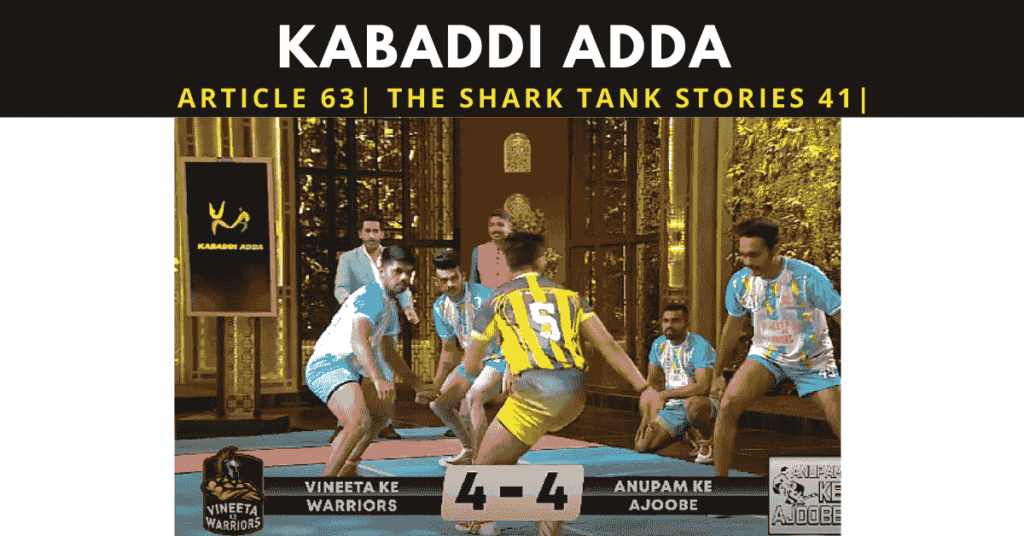 Kabaddi Adda | Shark tank india | kabbadi startup | startups india